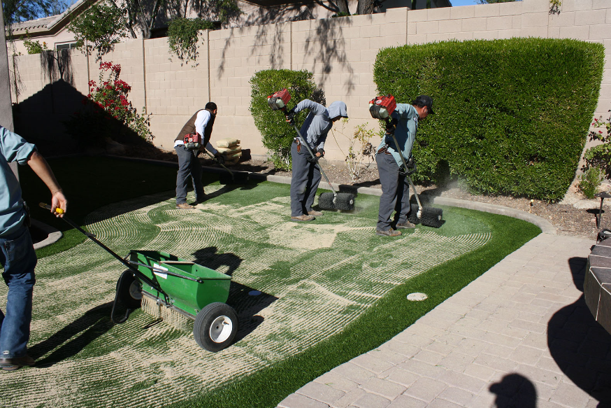 The Precision of Modern Lawn Care and Sand for Playhouses